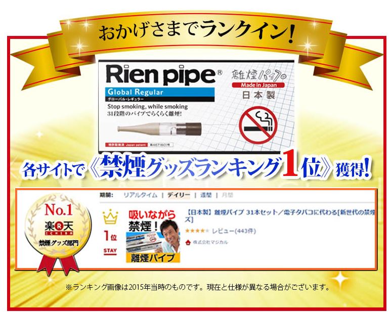Rien pipe GS 離煙パイプ グローバルスリム 離煙パイプ31本セット(GS・スリムサイズ) - 【公式】離煙パイプ